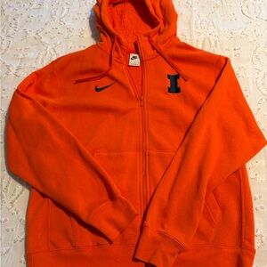 Nike University of Illinois Bright Orange Zip-Up Hoodie